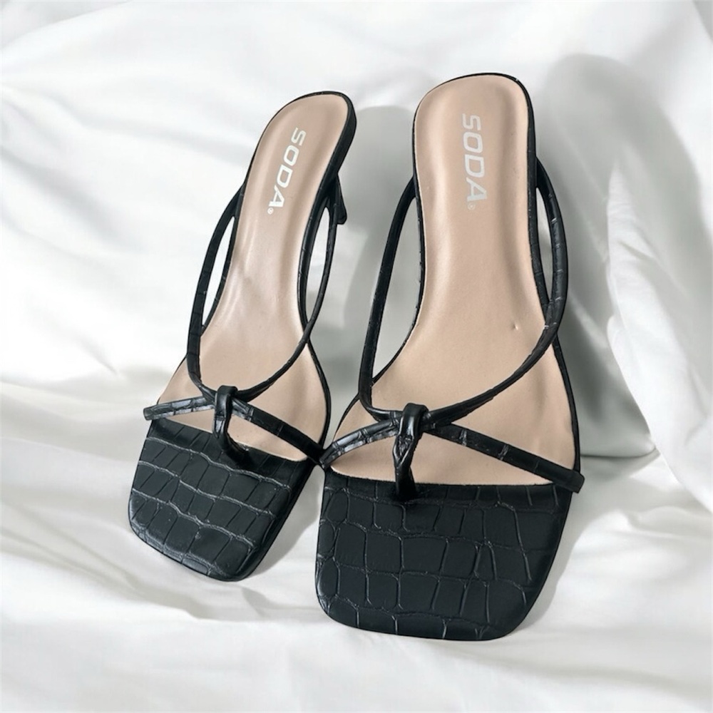 Black Strappy Sandals